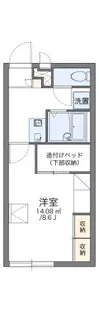 レオパレス由良【203号室】の間取り