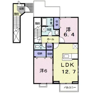 フォンテーヌC【2階】の間取り