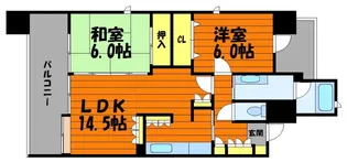 グランドール倉敷美和【301号室】の間取り