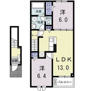 フィレールB【2階】の間取り