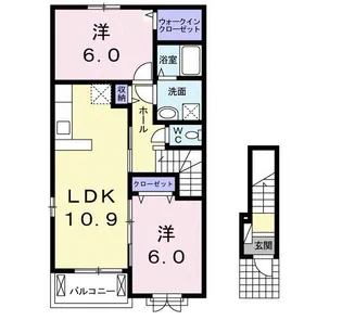 チアフル ミサオ【2階】の間取り