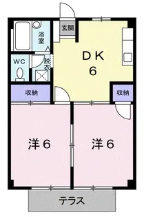 シティハイツ福井【1階】の間取り
