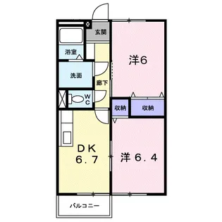 DEAR B【2階】の間取り