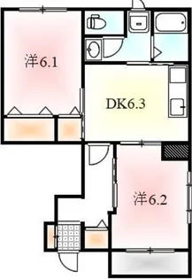 ペガサス弐番館【1階】の間取り