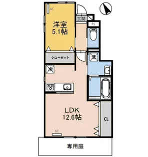 フェリックス【1階】の間取り