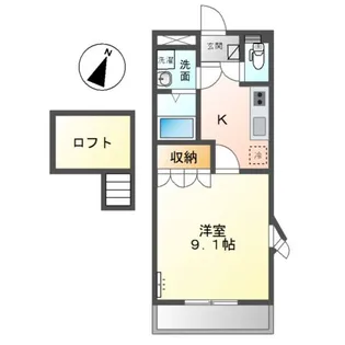 K−フラット【2階】の間取り