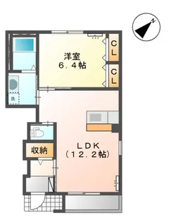 シエロモンターニュ【1階】の間取り
