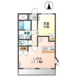 ジェミニ白銀 B【2階】の間取り