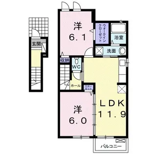 フロンティアⅡ【2階】の間取り