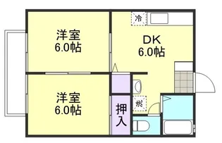 田金マンション B棟【17号室】の間取り