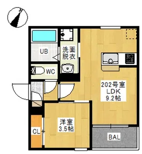 REGALEST 西阿知【3階】の間取り