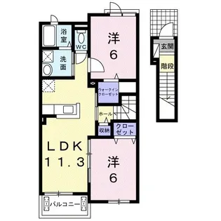 フェリーチェ.KⅡ【2階】の間取り