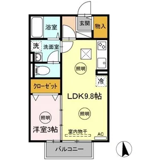 クリエ ガーデン【1階】の間取り