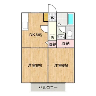 サンライフ神辺A【201(※)号室】の間取り