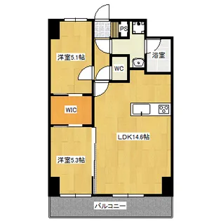 ベラカーササウス【9階】の間取り