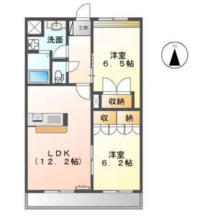 サンパレス伏石Ⅱ【2階】の間取り
