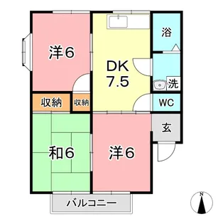 メゾン・ド・ボヌールⅠ【2階】の間取り