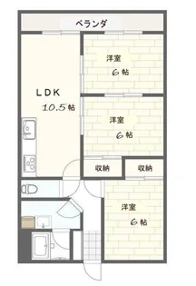 ロイヤルトーク【201号室】の間取り