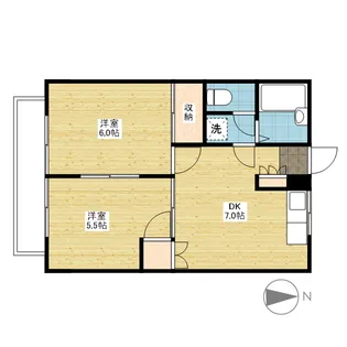 ユーアイレジデンス【2階】の間取り