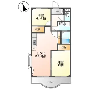 ガーデンハイム壱番館【2階】の間取り