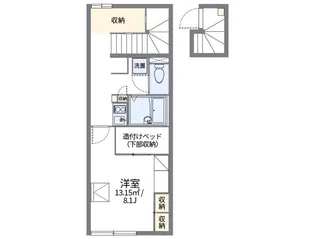 レオパレスダンダンめぐみ【2階】の間取り