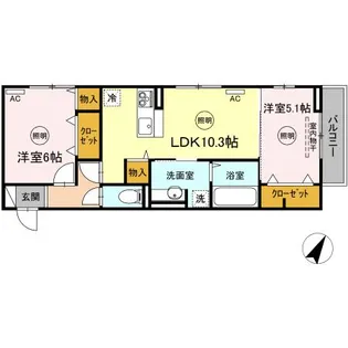 Belle sereno A棟【3階】の間取り