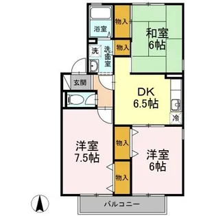 セジュール岡本 C棟【1階】の間取り