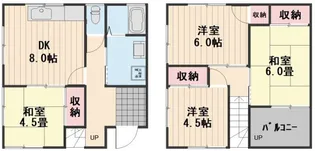 メゾネット花尻【B号室】の間取り