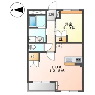 クレール デュイル(Clair Dieu Ile)【1階】の間取り