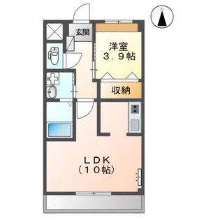 アリエル【1階】の間取り