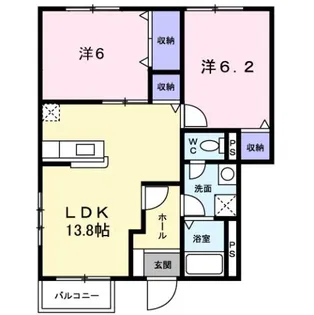 セレーノA【1階】の間取り