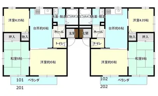 リバーハイツ【1階】の間取り