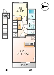 スターテラスL【2階】の間取り
