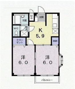 エルディムピーチ【2階】の間取り