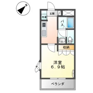 フルハウス西阿知【1階】の間取り