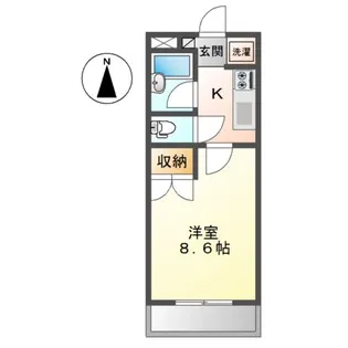 シャインキャッスルⅡ【1階】の間取り