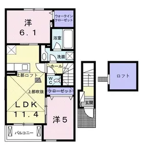 アルモニー倉敷Ⅲ【2階】の間取り