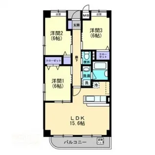プラスパー旭通り【403号室】の間取り