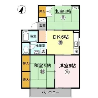 シーサイドハウスA棟【203号室】の間取り