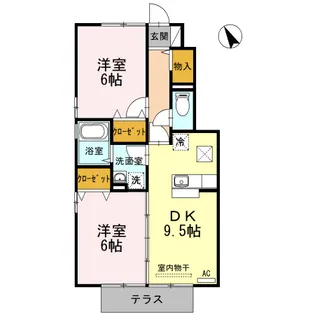 サンローズコート【1階】の間取り