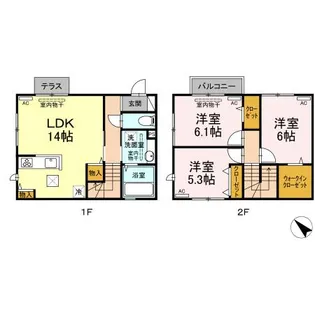 ルッソ【106号室】の間取り