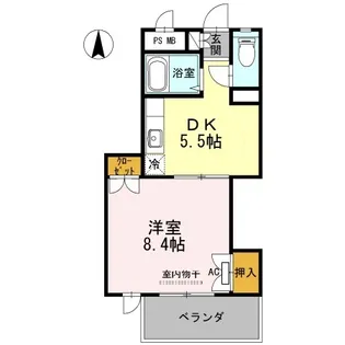 みよしのハイツ【3階】の間取り