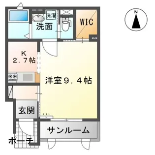 メイプルコートB【1階】の間取り