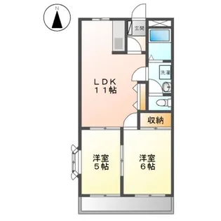 アメニティーハイツ【2階】の間取り