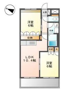 リビュール・エスポアA【2階】の間取り