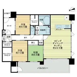 サーパス栗林公園前【3階】の間取り