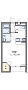 レオパレスあいれすと田村【208号室】の間取り