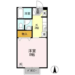 サンハイツ B棟【1階】の間取り