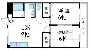 グラミュール川南【202号室】の間取り
