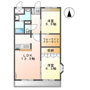 プラッツ・ユーⅠ【1階】の間取り